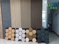 Panneaux muraux hexagonaux en noyer sur mesure, produits tendance, panneaux acoustiques 3D insonorisants pour la décoration intérieure