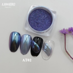 LIBO Metallic Chameleon Mirror Chrome Powder 9 Colors Cosmetic Pigment for Nail Art - Product Image 6