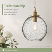 Abat-jour en verre bulle minimaliste moderne pour lampe suspendue, lampe de sol ou lampe de table – Pièce de rechange