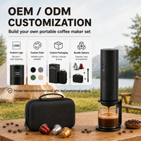 Machine à expresso rechargeable 3-en-1 Kingze OEM, cafetière à capsules portable pour le camping, les voyages et la voiture