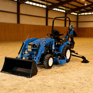 Mini Tractor Azul Ls, Tractor Utilitario Compacto 4x4, Mini Cargador, Retroexcavadora, Cortacésped, Autopropulsado, Máquina para Construcción Agrícola - Product Image 1