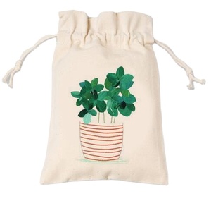 Bolsas de Algodón Reciclables Personalizadas con Cordón - Product Image 1