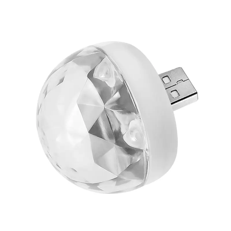 Ses aktive sihirli disko topu USB Mini taşınabilir çakarlı lamba LED araç USB atmosfer <span class=keywords><strong>ışığı</strong></span> uygun noel cadılar bayramı için