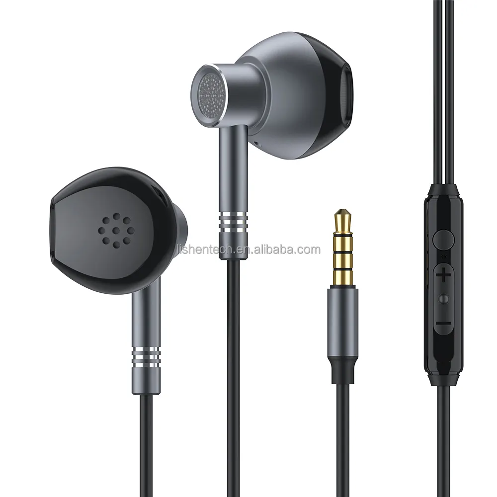 High Quality Hi-Fi In-Ear Headphones Stereo Bass Headset Metal Wired Earphone with Mic for Android phones