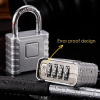 Câble de sécurité portable étanche, cadenas à combinaison à 4 chiffres, cadenas à combinaison pour bagages