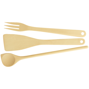 Set di Posate 'WOODY' - Forchetta da Portata - Set di Servizio 30 cm - 30 cm - 32 cm - 3 Pezzi - Product Image 1