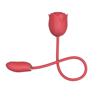 Vibrador de Succión con Forma de Rosa para Mujeres, Doble Cabezal, Estimulador de Clítoris y Huevo Vibrador, Juguete Sexual Femenino para Estimulación del Punto G - Product Image 1