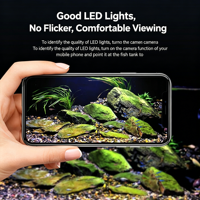 Lampu Akuarium LED Ledesk RX Full Spectrum Mahseer Garra untuk Tangki Aliran Alami, Penumbuh Alga, Peningkat Warna, Kontrol Timer