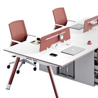 Ensemble de chaises de bureau pour 4 à 6 employés, prises électriques, boîte de câblage détachable, combinaison libre, minimalisme moderne, bureau commercial