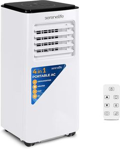 Aire Acondicionado Portátil SereneLife de 8000 BTU con Función de Calefacción, Unidad de Aire Acondicionado Compacta 4 en 1, de Pie, para Piso - Product Image 1