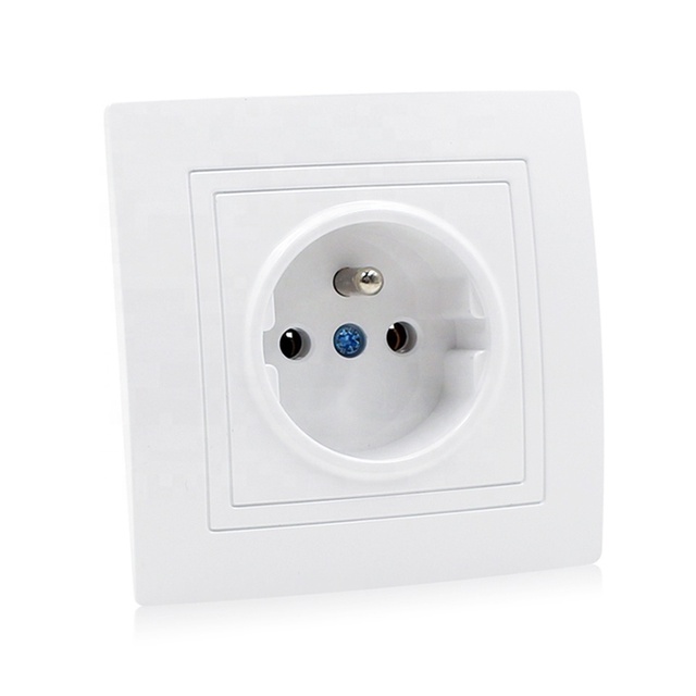 Fast Delivery CE Certificated 220V 16A EU Standard Wall Electrical Sockets French Single Plug Socket