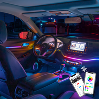 KYNCHO 18 en 1, lumière ambiante universelle pour voiture K4, symphonie LED, 12V, éclairage décoratif intérieur de voiture, lampe à design invisible