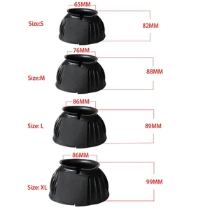 Horse Hoof Bell Boots Relieve Chronic Pain <strong>and</strong> Hoof Sensitivity With <strong>Hook</strong>-<strong>Loop</strong> Rubber Material Good for Horse - Product Image 4