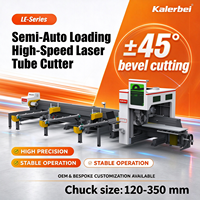 Mesin Pemotong Pipa Laser Serat CNC Semi-Otomatis dengan Double Chuck untuk Produksi Rangka Gerbang Logam