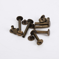 Vis Chicago Vintage en Laiton Antique M5 X 4mm 5mm 6mm 7mm 8mm 9mm 10mm pour la fabrication de ceintures en cuir, sacs, artisanat et reliure DIY