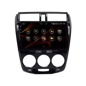 Android Voor Honda City 2006-2013 Zwarte Uv Multimedia Stereo Auto Dvd Speler Navigatie Gps Video Radio Ips Playstore draadloze