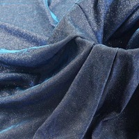 Tissu métallique argenté doré brillant à effet laser étoilé, brillant et élastique, pour robes de mariage/de mode