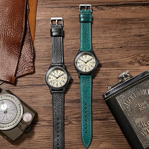 <span class=keywords><strong>Bracelet</strong></span> de montre en cuir d'olive pour montres intelligentes Huawei/Google/<span class=keywords><strong>Tissot</strong></span>/Samsung, <span class=keywords><strong>bracelet</strong></span> de montre en cuir véritable incurvé, 22 18 mm - Product Image 3