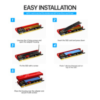 Carte adaptateur OEM Jeyi M.2 NVMe vers PCIe 4.0 X16 avec dissipateur thermique en aluminium pour Samsung 980 PRO/970 EVO SSD Produits de commande en gros Stock