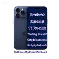 Vente en gros d'iPhone 17 Pro Max 512 Go bleu débloqué 12 Go de RAM A19 Pro 5G Face ID, fournisseur d'usine, commande en gros