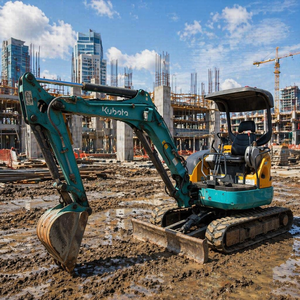 Miniexcavadora de orugas usada, modelo 2015, 95% nueva, 3 toneladas, con motor, caja de cambios, cucharón de 0.4m, potencia de 13.4kW e inspección por video. - Product Image 5
