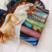 Nouveau Voile Pashmina en Jersey de Bambou Imprimé Numérique Respirant en Coton Modal Effet Aquarelle 2026 pour Femmes Musulmanes