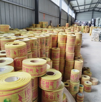 Ruban de signalisation pour les installations souterraines, ruban de marquage de pipeline en PE durable, adapté à la protection du gaz et de l'eau, 300 m, certifié ISO