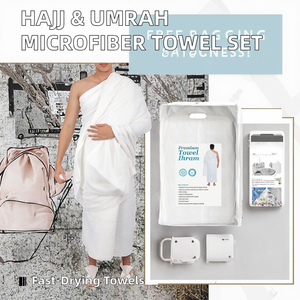Trung Quốc Bán Buôn Nhanh Chóng Khô Sợi Nhỏ <span class=keywords><strong>Ihram</strong></span> Khăn Cho <span class=keywords><strong>Hajj</strong></span> & umrah Rắn Màu 2Pcs Set-Trẻ Em & Người Lớn - Product Image 3