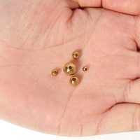 Perles d'espacement rondes en acier inoxydable de 2 mm, 2,5 mm, 3 mm, 4 mm, 5 mm, 6 mm, 7 mm, 8 mm, 10 mm, 12 mm pour la fabrication de bijoux et bracelets pour femmes