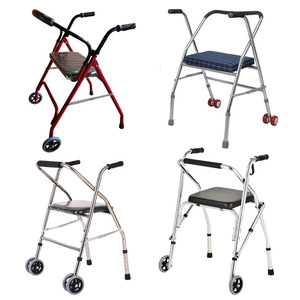 Hengmaibai Walker <b>Rollator</b> With Seat And Wheels Aluminum Alloy Folding Walking Aid For Elderly Mobility Support - Product Image 1
