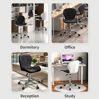 Tabouret de bar pivotant et réglable en hauteur avec dossier, sans accoudoirs, pour salon de coiffure, caisse ou réception