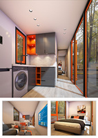 Villa mobile OEM 2024, maisons préfabriquées de luxe de 40 pieds, acheter une maison conteneur