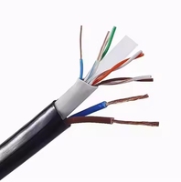 Câble réseau extérieur de haute qualité Cat6 305m UTP CCA Cat6 8+2C 4 paires 23AWG Câble en cuivre avec 2 câbles électriques d'alimentation