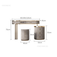 Table de toilette multifonctionnelle en bois massif avec rangement, pour chambre à coucher et petit appartement, vente en gros fabricant, OEM, ODM, logo personnalisé