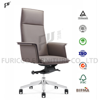 Chaise de bureau de direction pivotante confortable en cuir PU de style fabricant FURICCO
