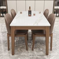 Nouvelle table industrielle moderne de restaurant de cuisine de marbre en bois d'intérieur d'extérieur d'hôtel de conception