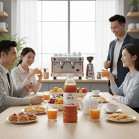 Bevroren Persimmon Puree Zoet Kantoor School Familie Delen Tropisch Fruit Sap