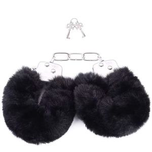 <strong>Fluffy</strong> Furry Handcuffs with Keys Metal Fuzzy Wrist <strong>Cuffs</strong> Soft Plush SM Bondage <strong>Cuffs</strong> Quick Release Handcuffs for Couples Cosplay - Product Image 2