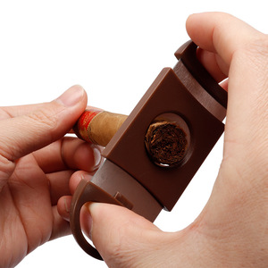 Cigar Cutter Set 3 Pieces V Shaped Double Blade Stainless Steel Manual Cigar Accessories Bar Shape Bulk Specification - Product Image 3