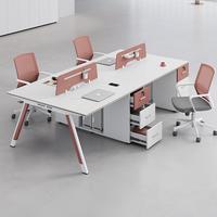 Ensemble de chaises de bureau haut de gamme pour personnel, bureau informatique moderne avec cloisons, matériau ignifuge, personnalisable, bureau amovible