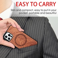 Aspiration magnétique en bois massif pour Apple Phone Case Wood Grain All-Pack Case Convient pour la série iPhone 12/13