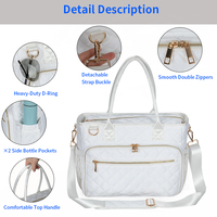 Sac à bandoulière pour femme grande capacité, sac fourre-tout matelassé pour ordinateur portable, multi-poches, convient aux ordinateurs portables de 15,6 pouces, sac de voyage pour le bureau