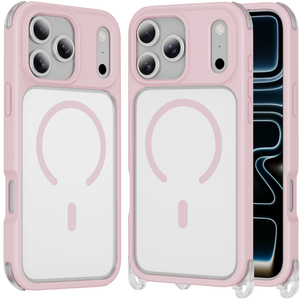 เคสโทรศัพท์มือถือแบบแม่เหล็กกันกระแทก 2 in 1 TPU+PC ดีไซน์เพชร พร้อมรูร้อยสายคล้องคอ สำหรับ <span class=keywords><strong>iPhone</strong></span> 18 - Product Image 4