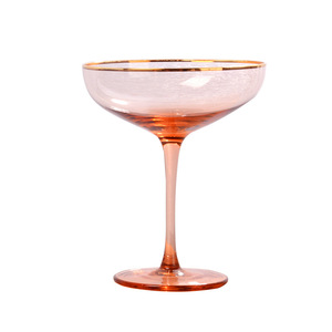 Custom Logo Gold Rim <strong>Wine</strong> Glass Luxury Transparent Crystal Goblet Modern Simplicity Design 601-700ml <strong>Wine</strong> Glasses - Product Image 5