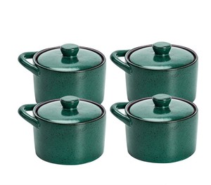 Pot d'assaisonnement ménager créatif Pot à ragoût rugueux Soupe aux oeufs à la vapeur Pot en céramique avec couvercle Bol à soupe Pot à épices pour la cuisine - Product Image 4