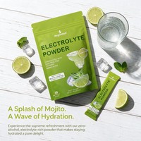 Poudre d'électrolytes AegleWell avec vitamines et acides aminés, Mojito, hydratation, récupération, performance post-entraînement, énergie sportive, 30 sachets