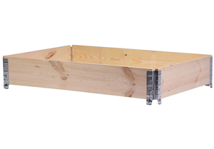 Cama rectangular de madera para plantas, jardín plegable, 120x80x20 cm, <span class=keywords><strong>natural</strong></span>, de pino - Product Image 5