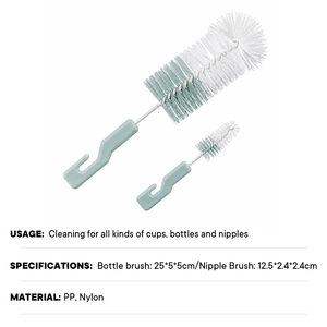 Brosse de nettoyage biodégradable et recyclable en PP et nylon pour biberons et tétines, adaptée à tous types de tasses, bouteilles et tétines. - Product Image 6