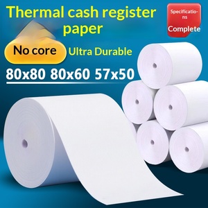64 <strong>Rolls</strong> 80mm Cash Register Thermal Paper <strong>Roll</strong> 80x80mm Single Layer White For Kitchen Use - Product Image 1