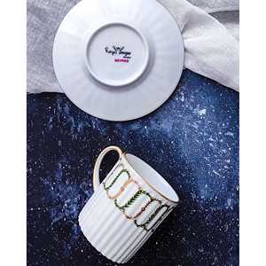 Service à café en porcelaine de luxe de Sèvres pour six personnes, ensembles de tasses à thé vintage élégants, cuillère élégante moderne pour les goûters, hôtels modernes - Product Image 5